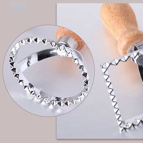 3Pcs Ravioli Cutter with Roller Wheel Set Cookies Stamp Cutter Dough Pasta Maker - Picture 3 of 9