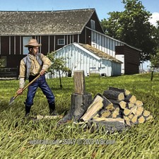 W.Britain 35049 "I Don  t Mind Chopping Wood" Virgil Cane, 1855-1865 Britains 