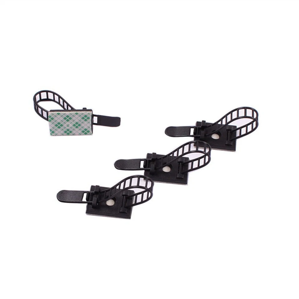 50 Pcs Plastic Car SUV 3M Self-Adhesive Adjustable Clip Fasten Fixed Cable Wire - Image 3 of 4
