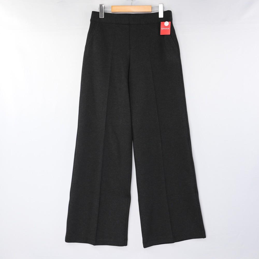 Spanx Perfect Fit High Rise Ponte Wide Leg Pants Gray Size 20385 NWT