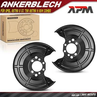 2x Spritzblech Bremsscheibe Hinten für Opel Astra G CC T98 Astra H A04 Combo
