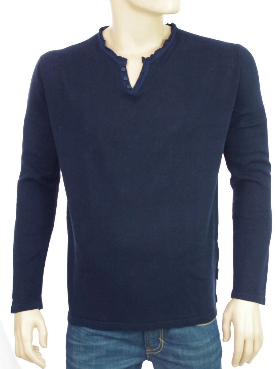 Pull fin bleu marine new arrivals