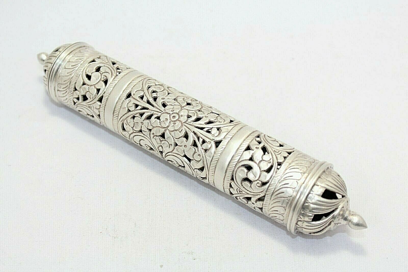 Sterling Silver Scroll Box Holder Engraved Handmade Floral Cheap mail order specialty store Parch specialty shop