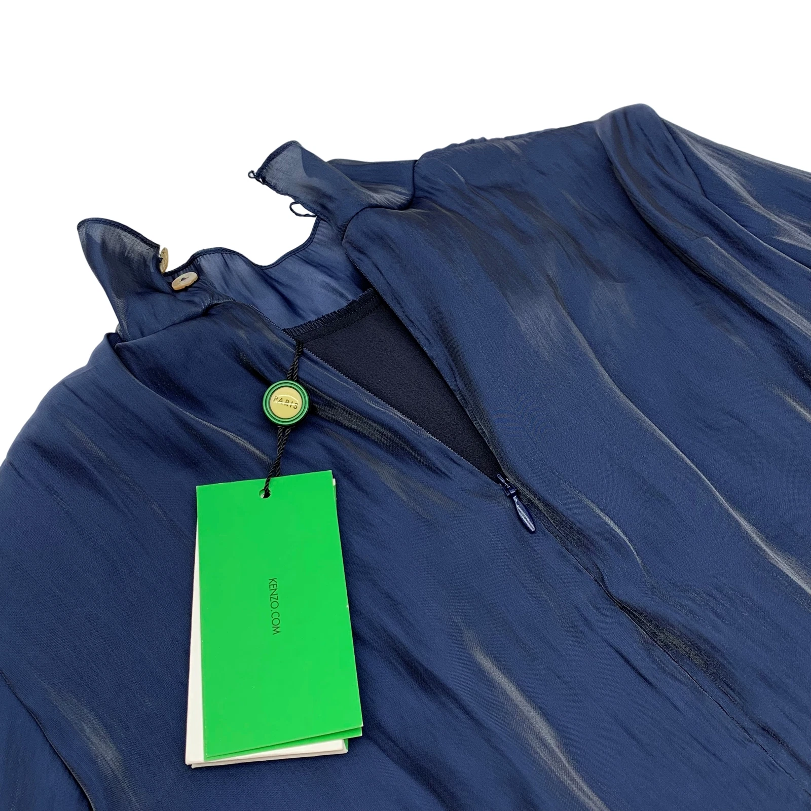Autentico abito KENZO Mini Wave taglia:36 US:S poliestere nero #36634692