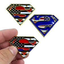 F-012 Thin Blue Line Police Challenge Coin