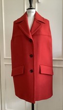 Marni Red Double Wool Felt Sleeveless Coat, New With Tags