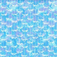 Dragonflies Blue/Purple Cotton Fabric