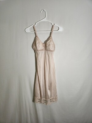 Vintage Cream Slip Dress Nylon Lace Padded Womens Size Small | eBay Vintage Cream Slip Dress Nylon Lace Padded Womens Size Small | eBay