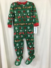 New Carter's Fair Isle Fleece Pajama PJs Footie Sleeper Christma Toddler 2T