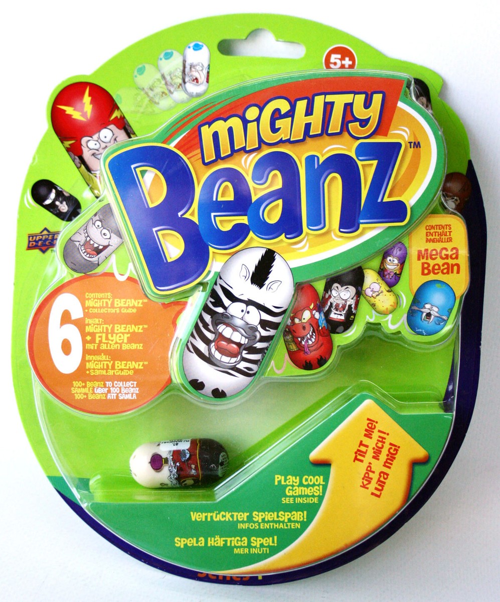 MIGHTY BEANZ 6x BEANZ + COLLECTORS GUIDE FU MANCHU MOOSE TOYS 2010