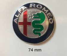 1x ALFA ROMEO 74mm Stemma Logo adesivo per Mito 147 156 159 166 Giulietta Spider