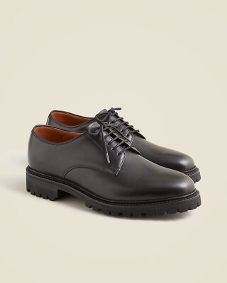 J. Crew Heritage Lug-sole Leather Bluchers $198 NIB J.Crew Black 9.5 eu43 Heritage Vibram lug-sole  main image 2