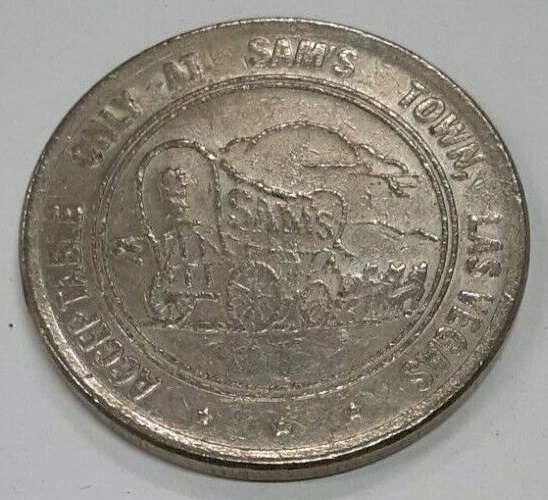 1979 Sam's Town Hotel & Gambling Hall $1 Gaming Token - Las Vegas