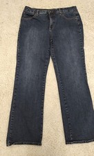 St. John's Bay Straight Leg Denim Jeans Women's 12 Blue Mid Rise Medium Wash