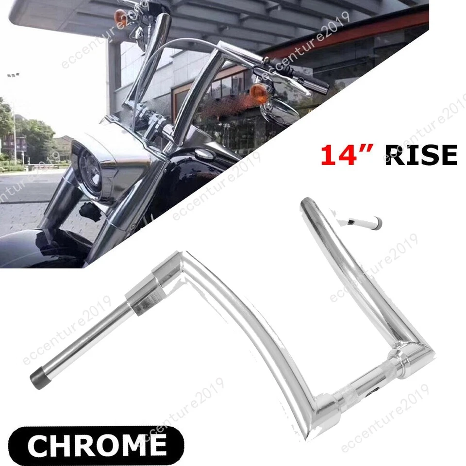 14'' Ape Hanger Fat Bars 2" Handlebar For Harley-Davidson Softail Foto 2 de 4