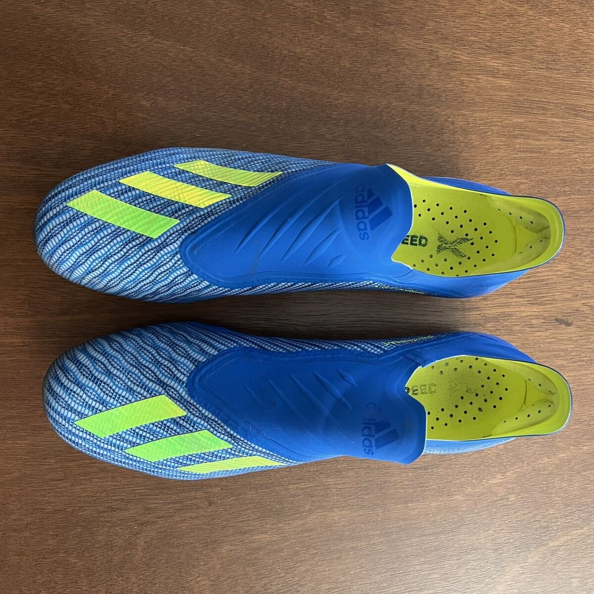 Adidas X 18+ FG/AG Energy Mode - Blue/Yellow Soccer Cleats Adidas X 18+ FG/AG Energy Mode - Blue/Yellow Soccer Cleats