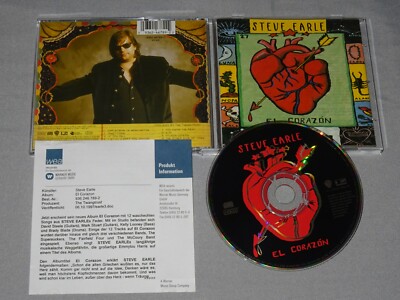STEVE EARLE - EL CORAZON (HDCD) / ALBUM-CD 1997 (MINT-) & PROMO-SHEET