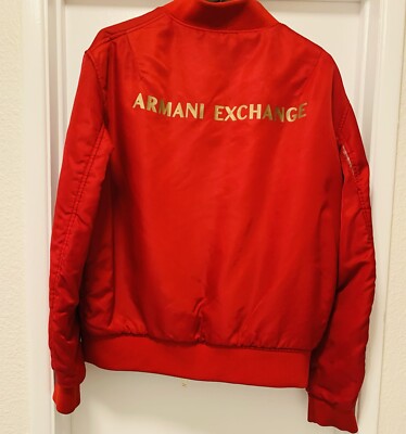 Armani Exchange Reversible Jacket Sz L Black/ Red