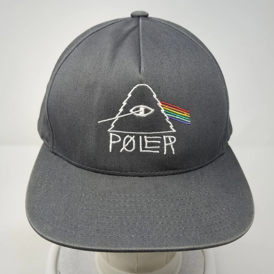 Poler бейсболки 5 панель крышка серый один размер регулируемый вышитый лагерь вибрации - Изображение 2 из 4