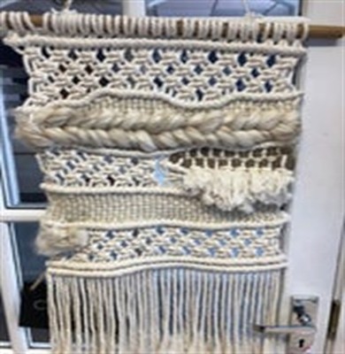 Handmade in Devon UK Makramee Wandteppich