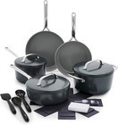 14 Piece Healthy Ceramic Nonstick Cookware Set, Heavy Gauge, Oven Safe