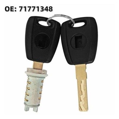 Door Lock Barrel Cylinder With 2 Keys 71771348 For Fiat Doblo Punto Panda 500