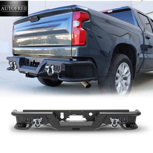 Rear Bumper For 2019-2026 Chevrolet Silverado/GMC Sierra 1500 with 2*D-rings New