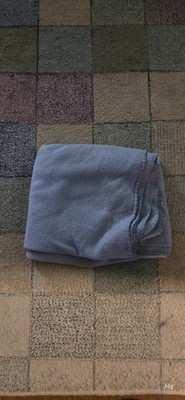 Small Gray Fleece Throw Blanket 5'x4'