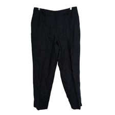 Talbots 100 Irish Linen Pants Womens Size 14 Dark Blue Pockets Coastal Lined