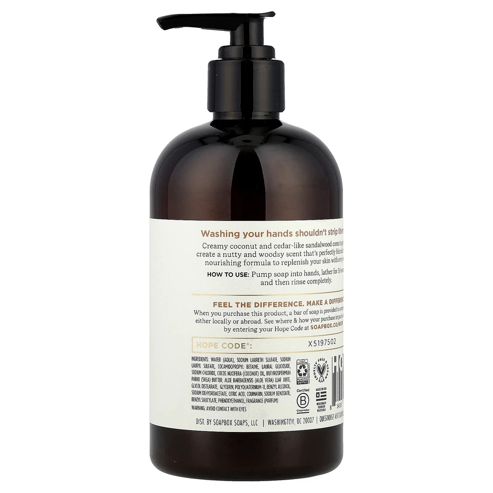 Moisturizing Hand Soap, Coconut Milk + Sandalwood, 12 fl oz (354 ml) - Image 2 of 2