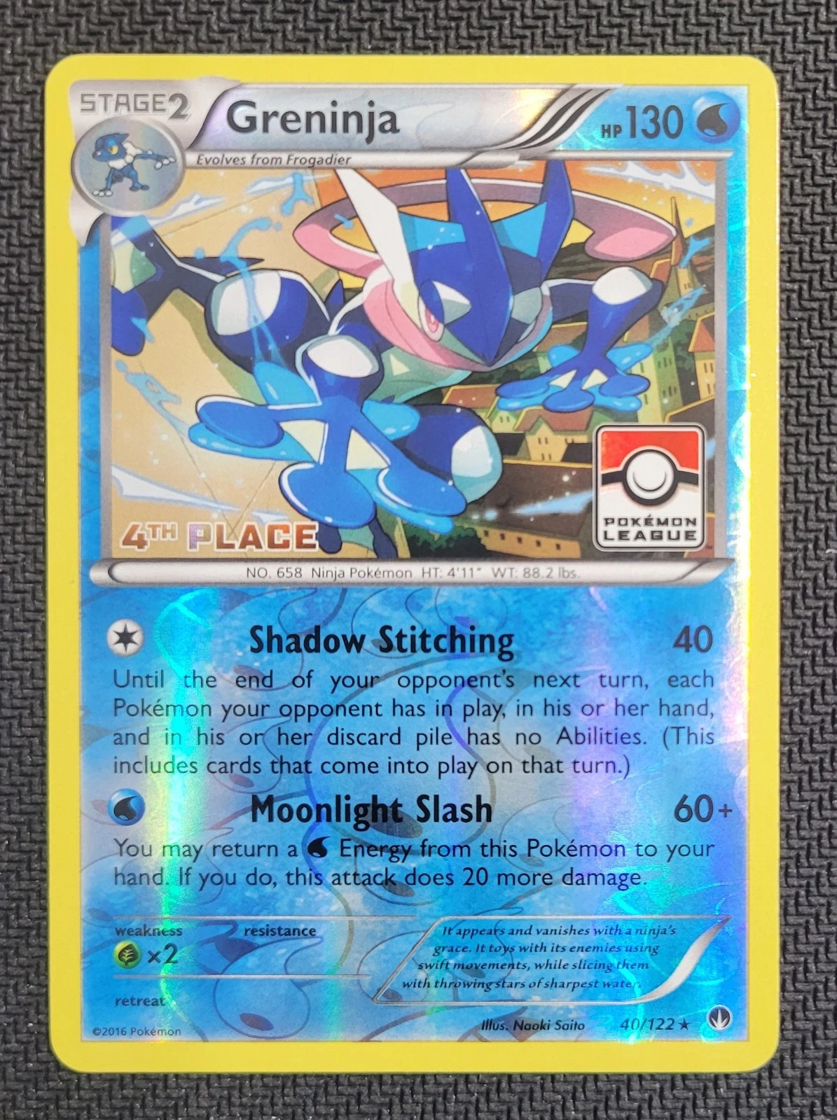 Greninja 4th Place Trophy 40/122 LP