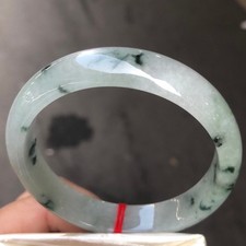 Certified Natural Grade AAA Ice Green Burmese Jade jadeite bracelet bangle 58MM