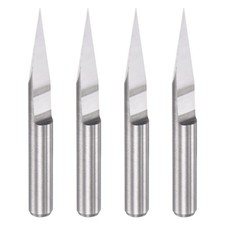 1/8" Shank 0.1mm Tip 20 Degree Solid Carbide Wood Engraving CNC Router Bit 4pcs