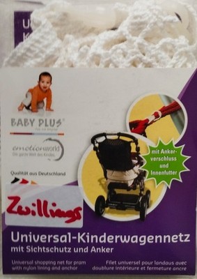 Einkaufsnetz für Zwillingskinderwagen Aufbewahrungstasche Farbe Weiß 