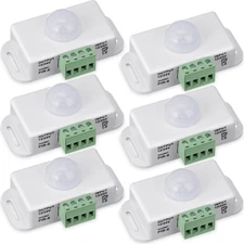 6 Pack 12V 24V PIR Sensor LED Motion Sensor Motion Detector Light Switch Body...