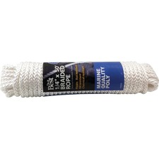 Do it Best 1/4 In. x 50 Ft. White Solid Braided Polypropylene Packaged Rope SIM