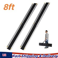 8 ft Telescoping Aluminum Wheelchair Ramp Adjustable Portable Non-Slip
