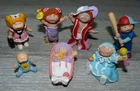Vintage Cabbage Patch Kids Mini Poseable Doll Figures Figurines Lot of 7