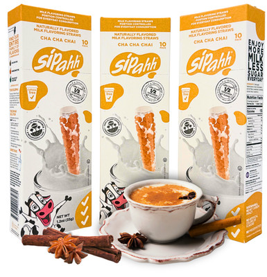 Sipahh Milk Flavoring Straws 30 Pack - Cha Cha Chai - Vegan Friendly Guilt-Free