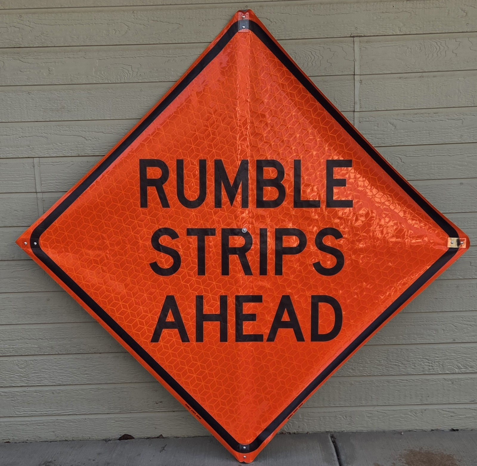 Cortina Diamondflex Roll-Up Sign-48" "RUMBLE STRIPS AHEAD" (07-800-4351-L)