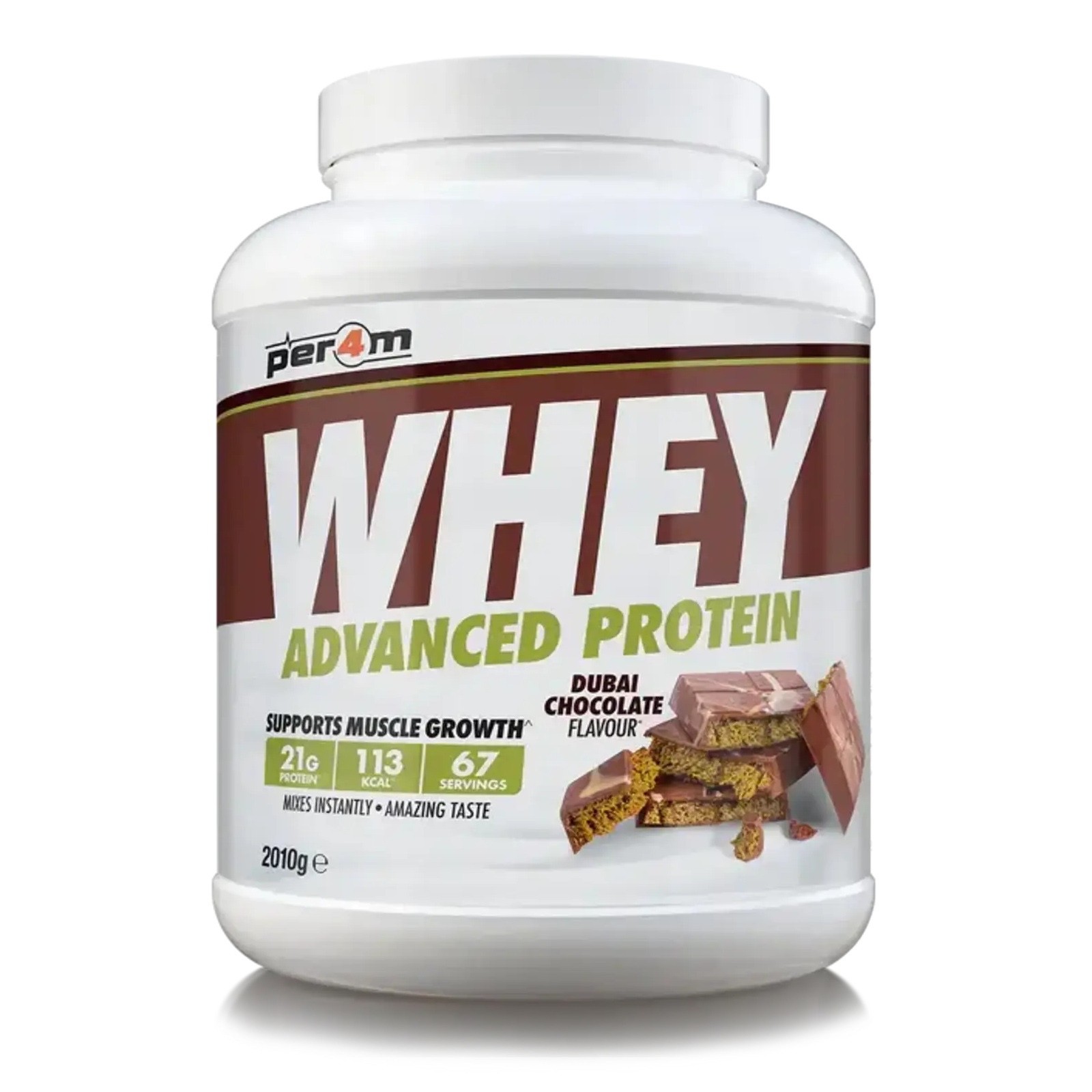 PER4M WHEY ADVANCED PROTEIN NUTRITION SHAKE MUSCLE GROWTH 2010G DUBAI CHOCOLATE
