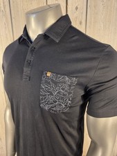 Travis Mathew Mens Large Short Sleeve Golf Polo Shirt Floral Pocket