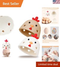 Egg Cleaner Egg Washer Silicone Scrubber Reusable for Fruits Vegetables White...