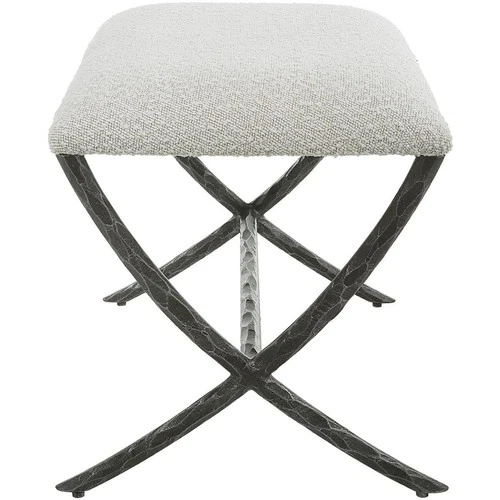 Uttermost 23750 Brisby Distressed Charcoal and Warm Gray Bench - Picture 3 of 6