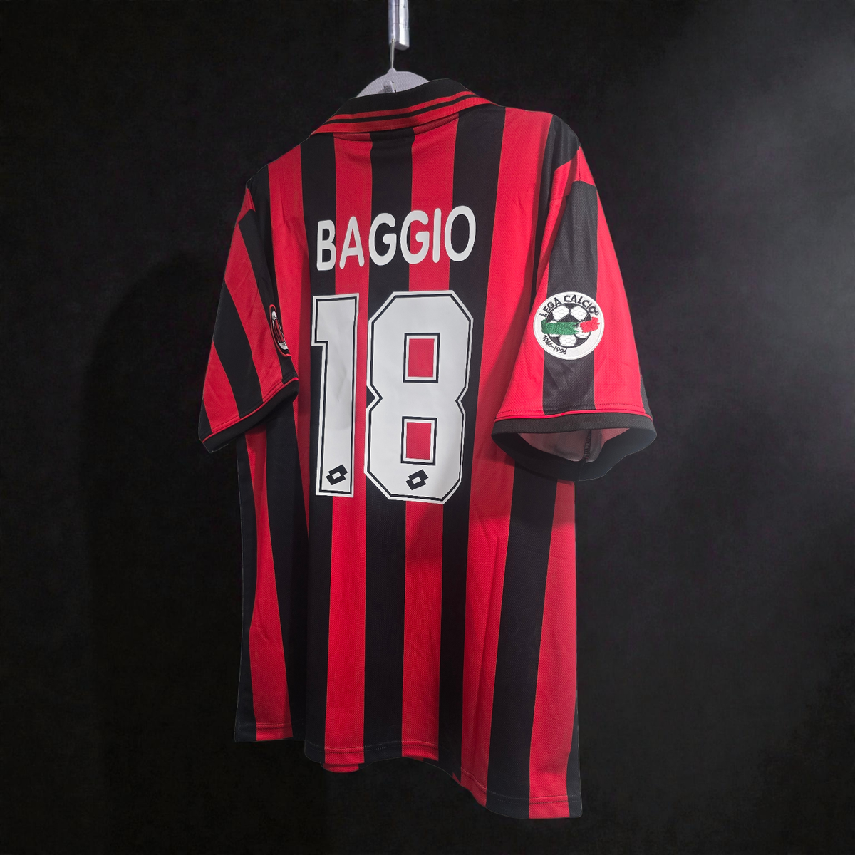 AC MILAN HOME 1996/1997 - RETRO JERSEY - SOCCER - BAGGIO # - 2XL