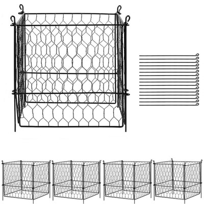 13.4 In. X 13.4 In. Chicken Wire Metal Mesh Plant Protector from Animals Plan...