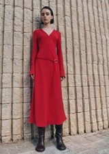 NWT mango Belted V-neck dress