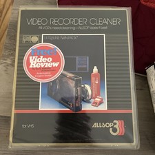 ALLSOP 3 VIDEO RECORDER CLEANER WET/DRY SYSTEM 1985 FOR VHS A4 VINTAGE