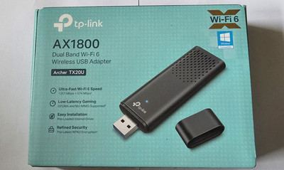 TP-LINK Archer TX20U AX1800 Wi Fi 6 Dual-Band USB 3.0 Adapter WPA3