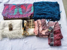 Lot Of Shaws And Scarves Including New Alpaca Scarf 